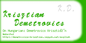 krisztian demetrovics business card